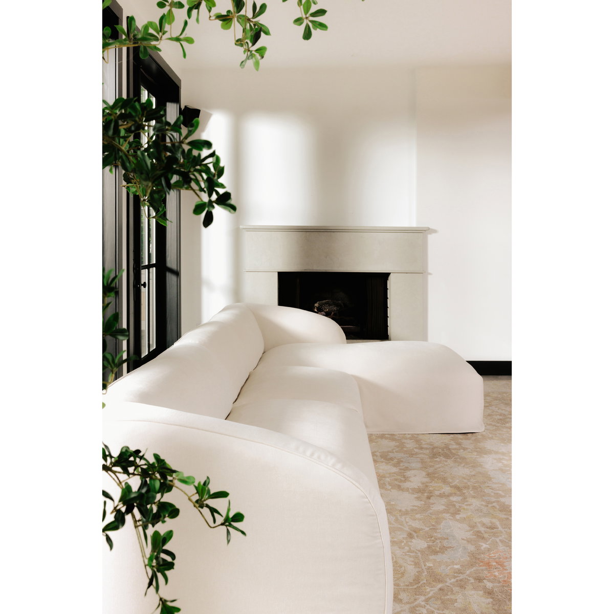 Isla Left Arm Facing Chair Beige, Sectional Sofa by Moe's Home, 59.8" width x 29.9" height x 41.7" depth View 10