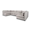 Halston 6 Piece Light Grey U Shaped Sofa Set thumbnail 0
