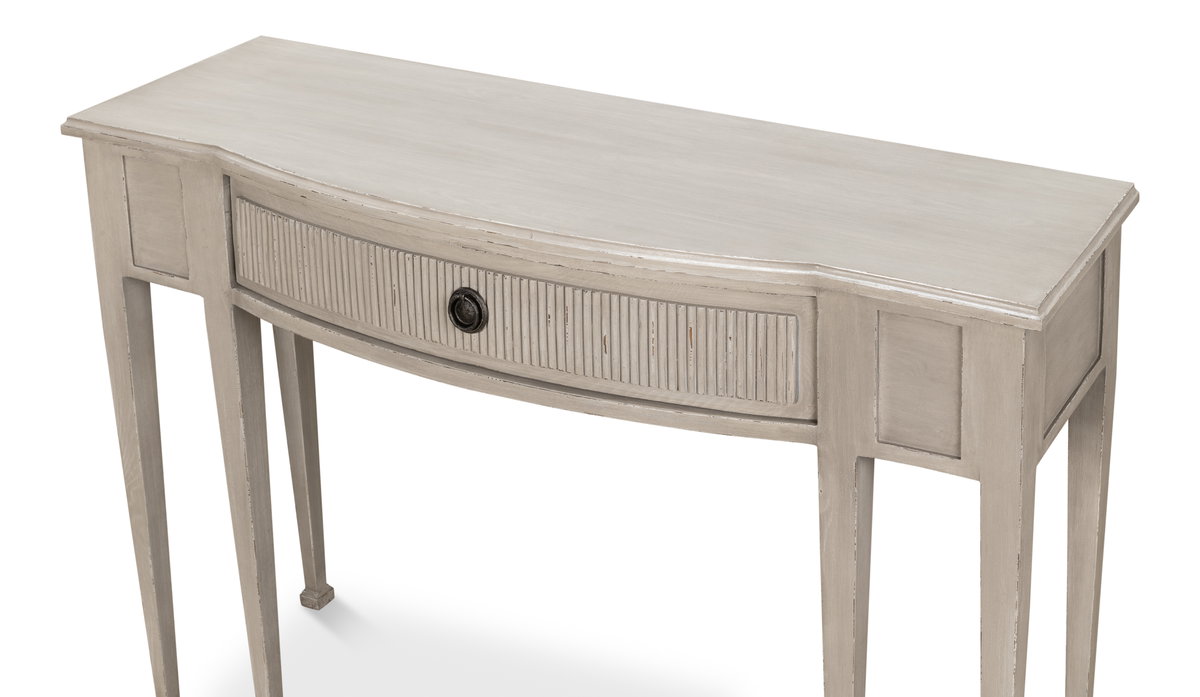 Madora Bungalow Console Table  Grey, by Sarreid, 1'3" length x 4' width x 2'9" height View 10