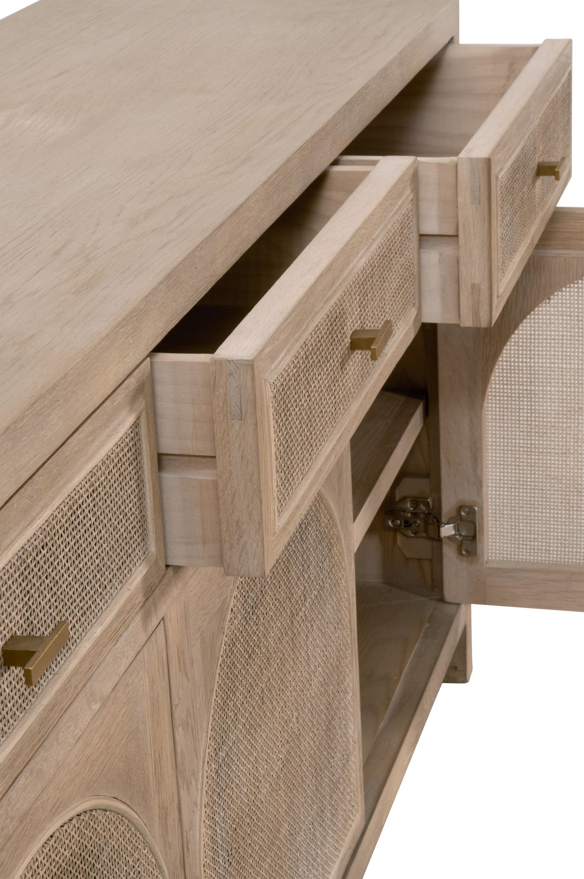 Cane Media Sideboard, Cabinets & Sideboard by Essentials for Living, 63" width x 31.5" height x 18" depth View 13