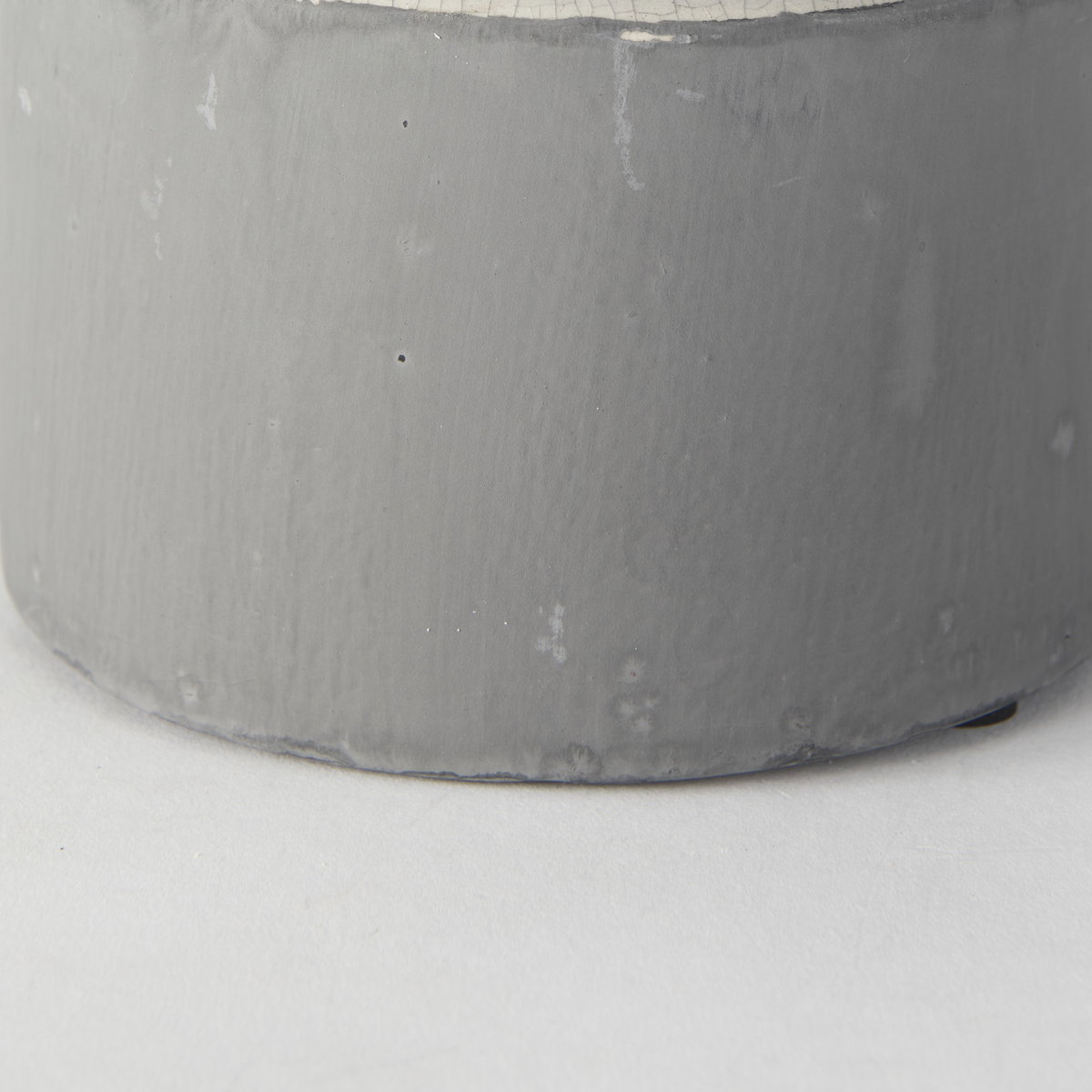 Burton 10.2H Small Two Tone Gray Ceramic Jug Vase, Decorative Jar by Mercana, 5.12" length x 5.12" width x 9.45" height View 12