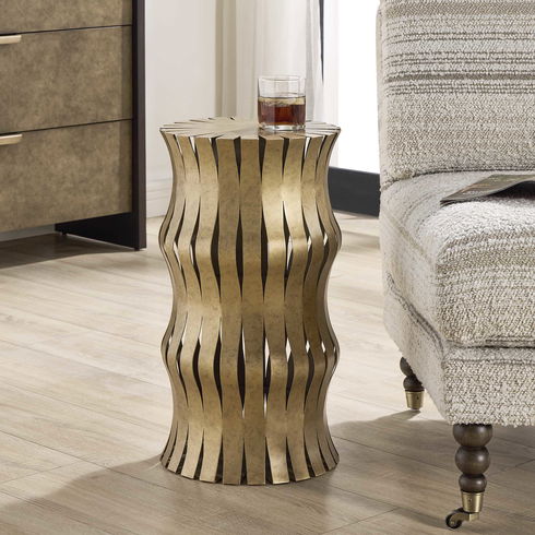 Arida Aged Gold Accent Table