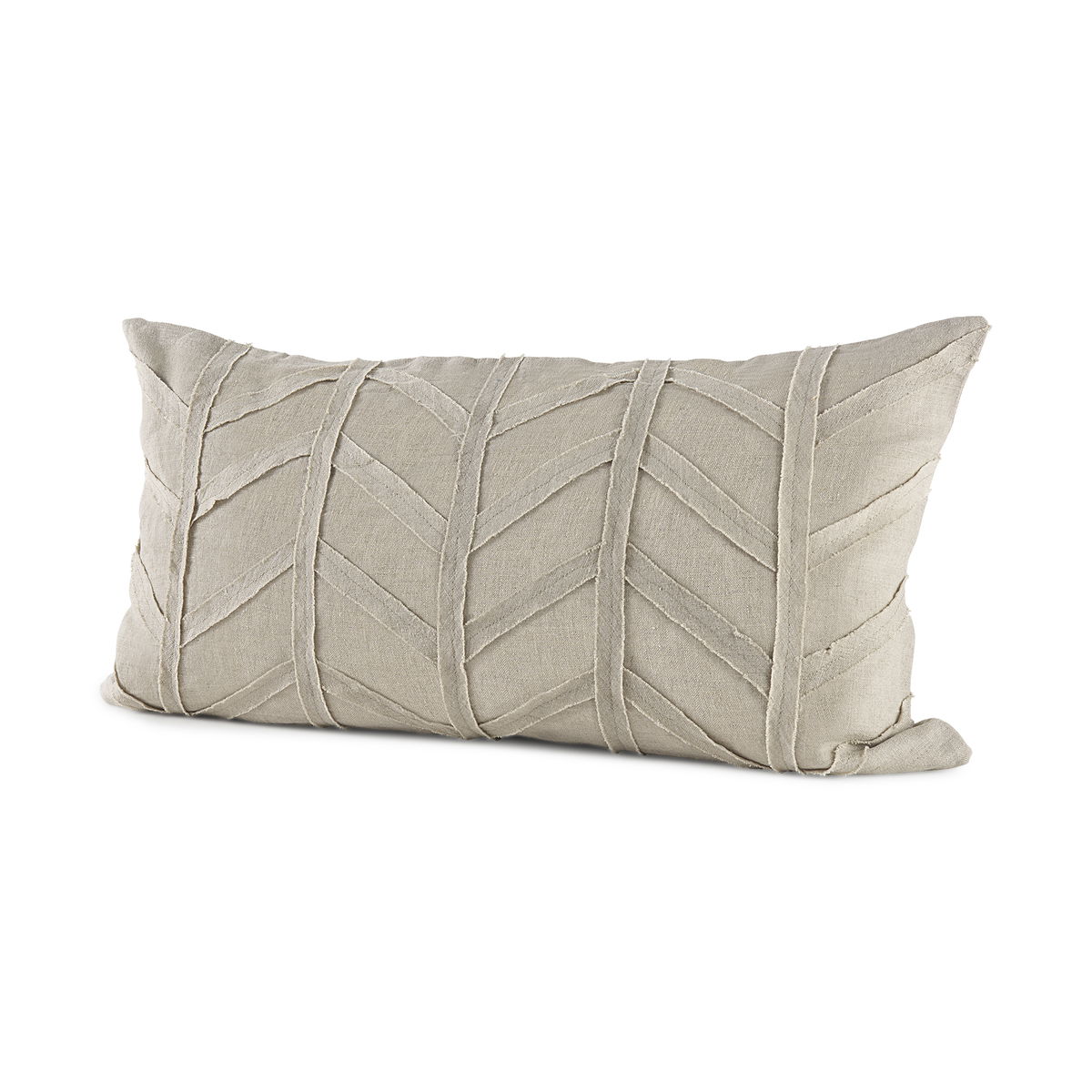 Ivivva 14x26 Beige Fabric Textured Decorative Pillow Cover, by Mercana, 14" length x 26" width x 0.2" height View 1