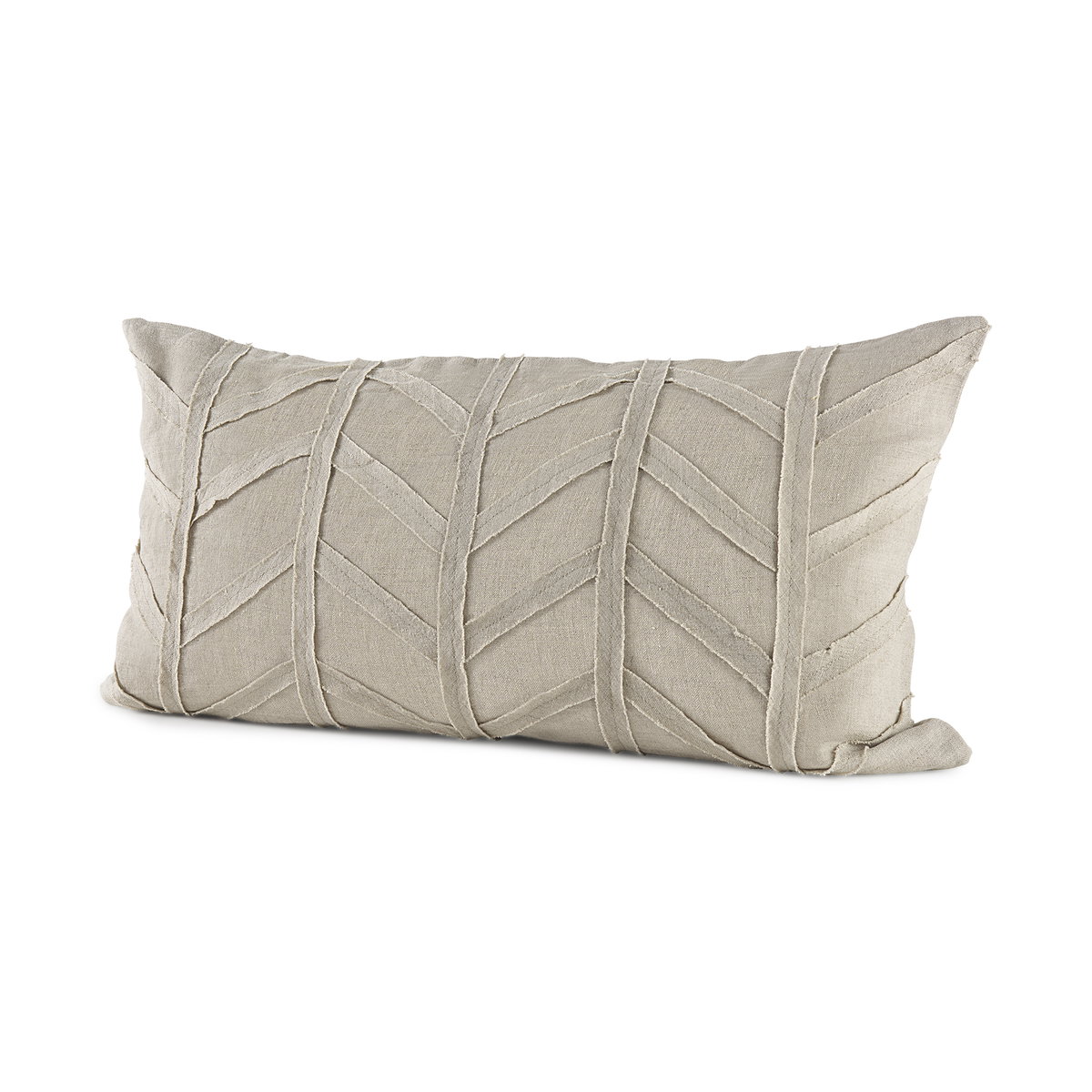 Ivivva 14x26 Beige Fabric Textured Decorative Pillow Cover, by Mercana, 14" length x 26" width x 0.2" height View 1