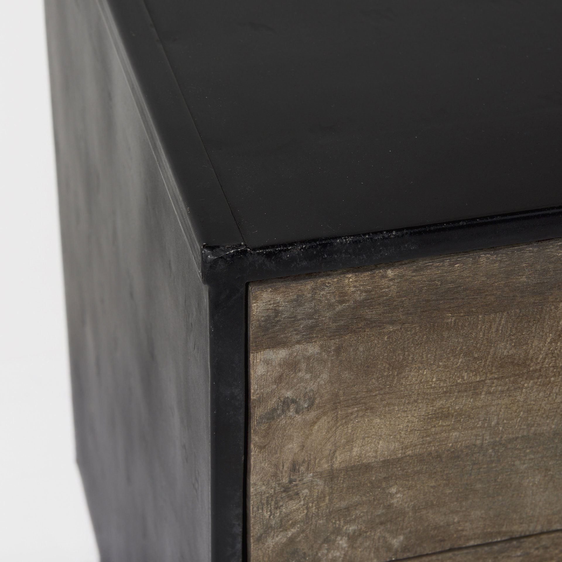 Alvin  Wood with Metal Framing Accent Cabinet, Cabinets & Chest by Mercana, 34.5" length x 21.5" width x 30" height View 8