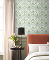 Bramble White & Blue Wallpaper, by York Wall, 27' length x 2'3" width x 0.02" depth thumbnail 2
