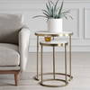 Aragon White Nesting Tables Set/2, Side & End Table by Uttermost, 19.5" width x 24" height x 19.5" depth thumbnail 4