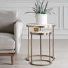 Aragon White Nesting Tables Set/2, Side & End Table by Uttermost, 19.5" width x 24" height x 19.5" depth thumbnail 4