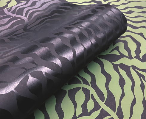 Fern Fronds Black & Green Wallpaper