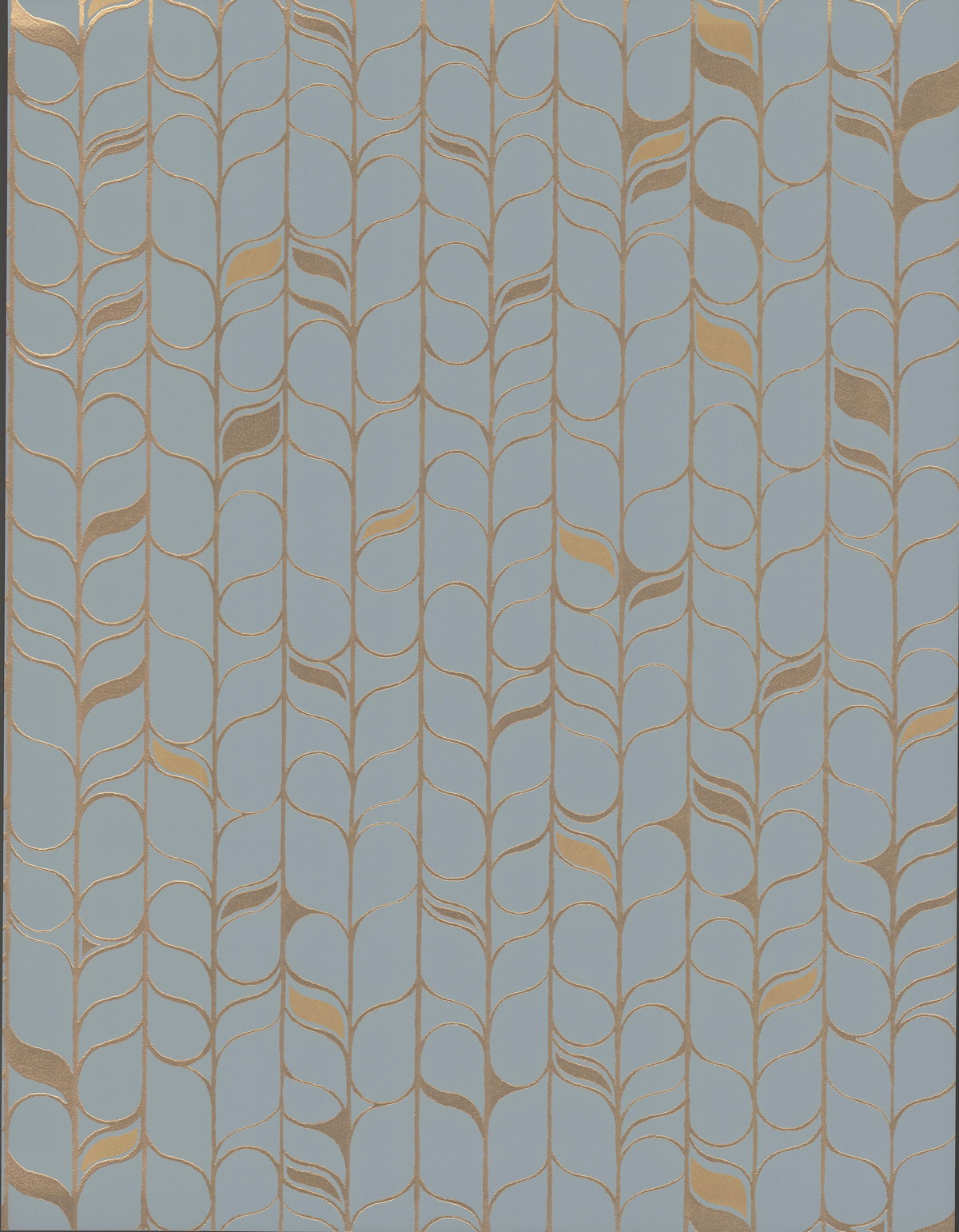 Perfect Petals Blue & Gold Wallpaper, by York Wall, 32'9.48" length x 1'8.8" width x 0.02" depth