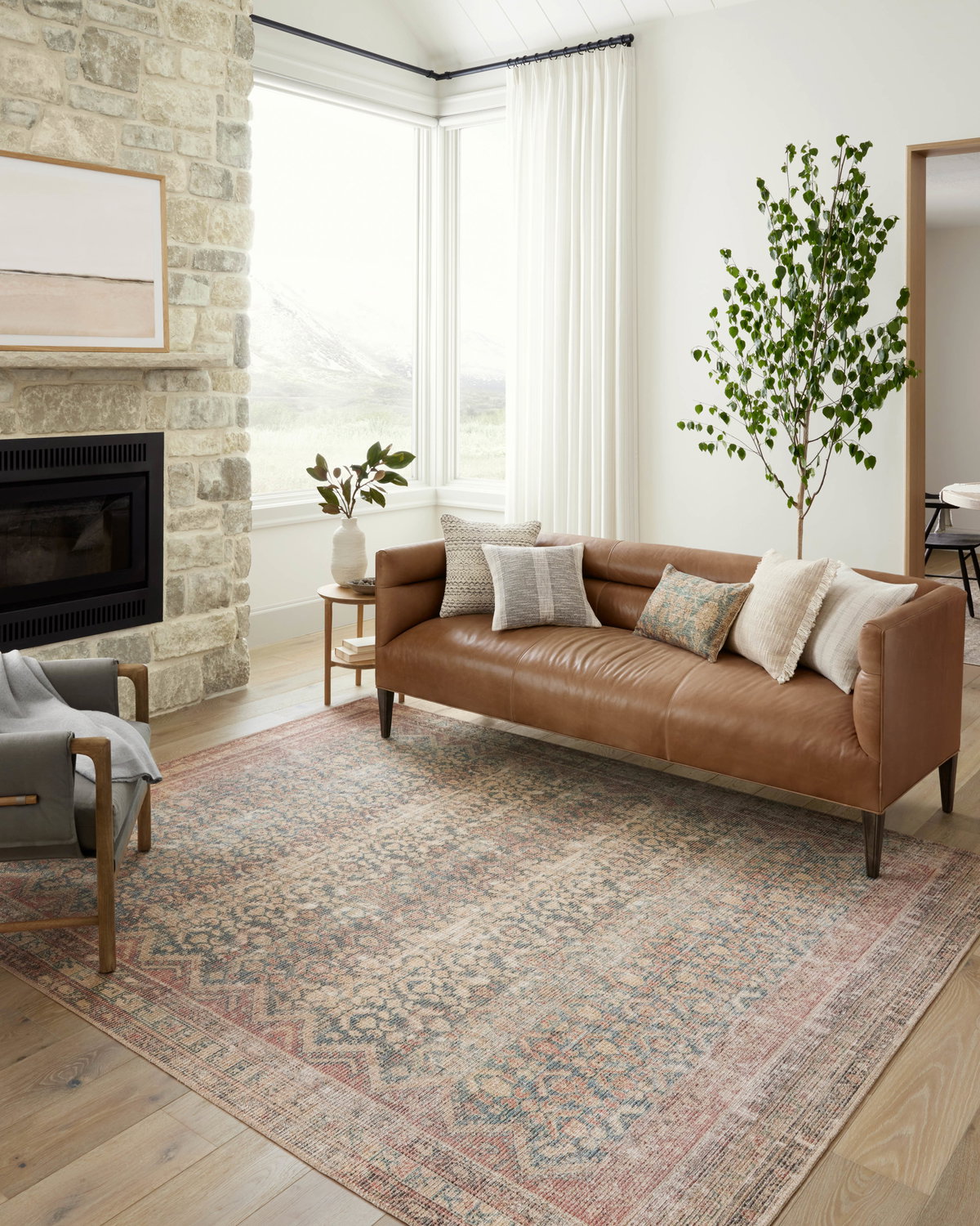 Angela Rose x Loloi Aubrey Rug, 1'6" length x 1'6" width View 2