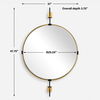 Guardrail Round Mirror, by Uttermost, 31" width x 47.75" height x 3.75" depth thumbnail 3