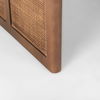 Grier  42' Square Medium Brown Solid Wood with Cane Coffee Table thumbnail 9