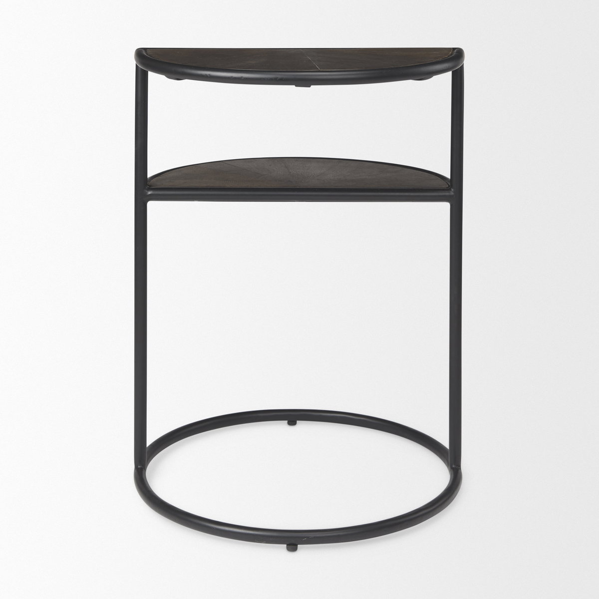 Arlo 20.5L x 20.5W x 24.4H Brown Wood with Black Metal End Table, Side & End Table by Mercana, 18.75" length x 18.75" width x 24.41" height View 5