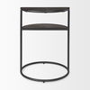 Arlo 20.5L x 20.5W x 24.4H Brown Wood with Black Metal End Table, Side & End Table by Mercana, 18.75" length x 18.75" width x 24.41" height thumbnail 5