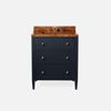 JARIN, Vanity, Freestanding, Dark Navy, 28'Lx22'Wx33'H, Faux Belgian Linen. thumbnail 0