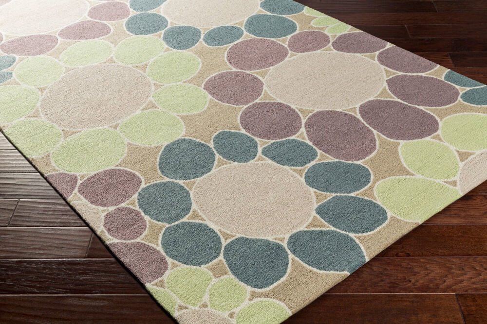 Peek-A-Boo Handmade Rug, by Surya, 1'6" length x 1'6" width