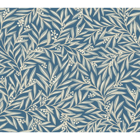 Rowan Dusty Blue Wallpaper