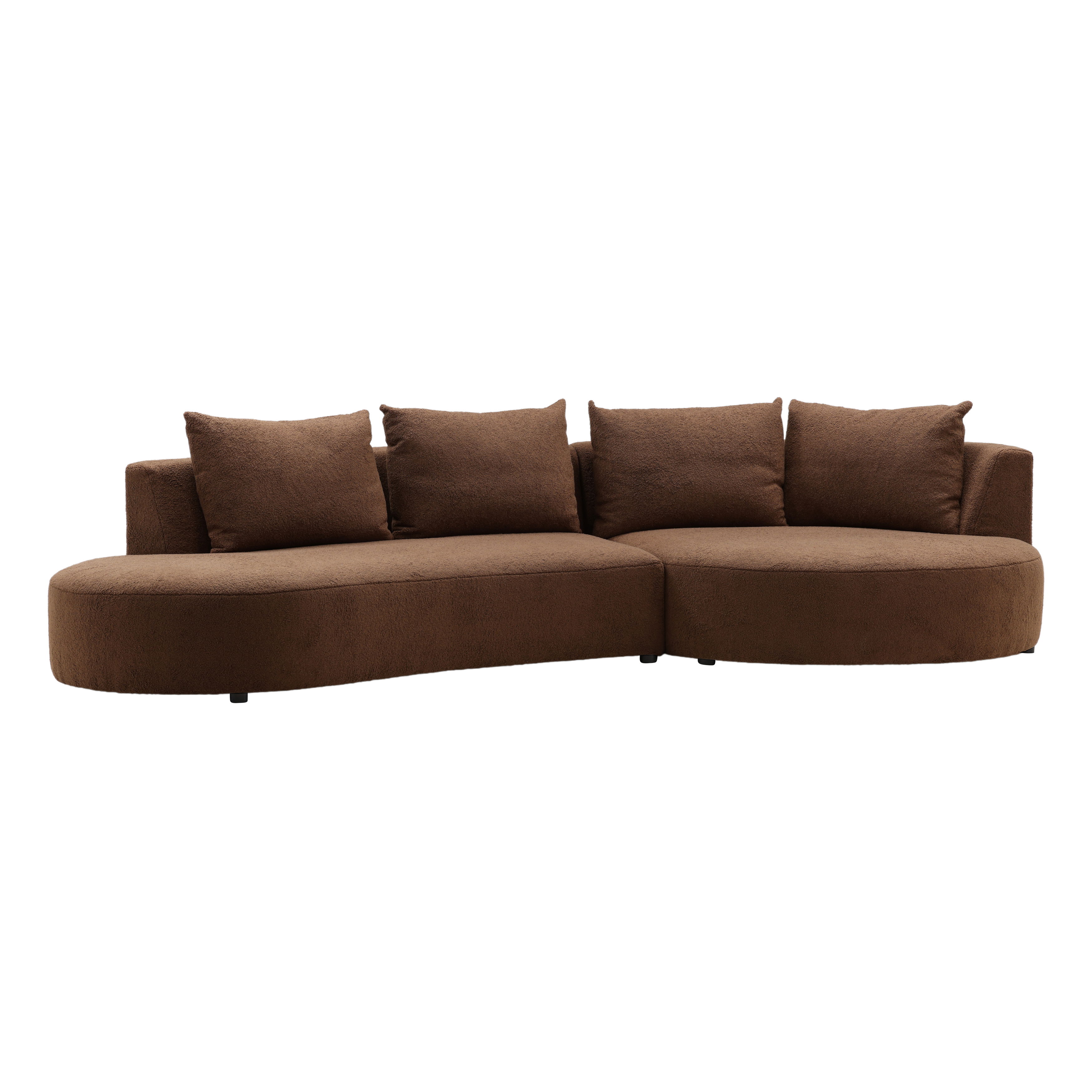 Sonia Chaise Sectional Brown large image 