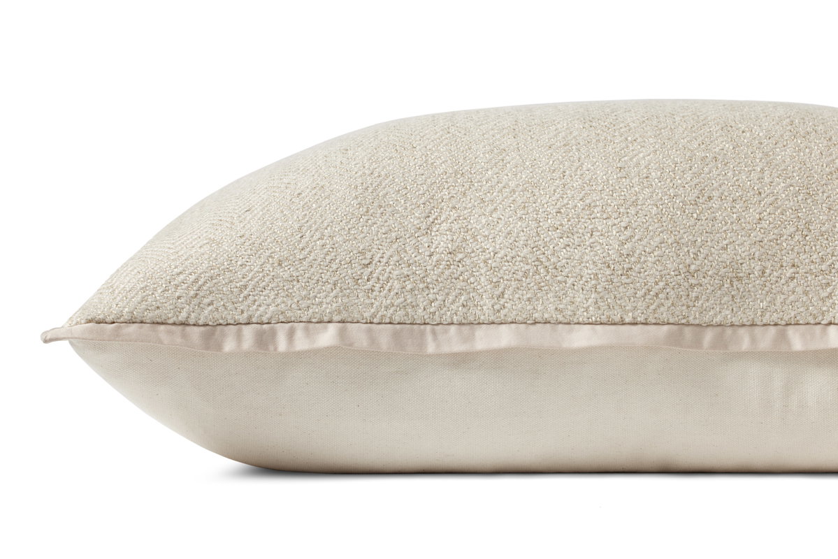 Jean Stoffer x Loloi Oatmeal Pillow, Decorative Pillow, 13" length x 35" width View 2