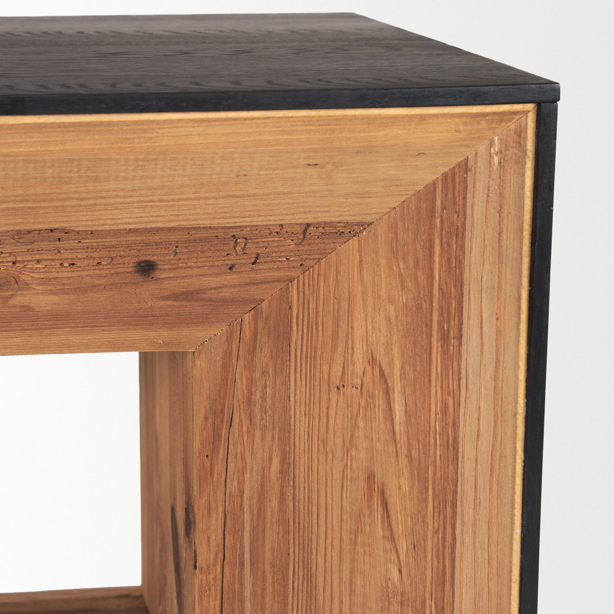 Tabor Natural Wood with Black Oak Waterwall Media Console, by Mercana, 94" length x 19" width x 24" height View 10
