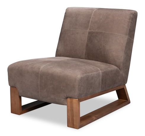 Wylam Leather Chair Scotland Grey