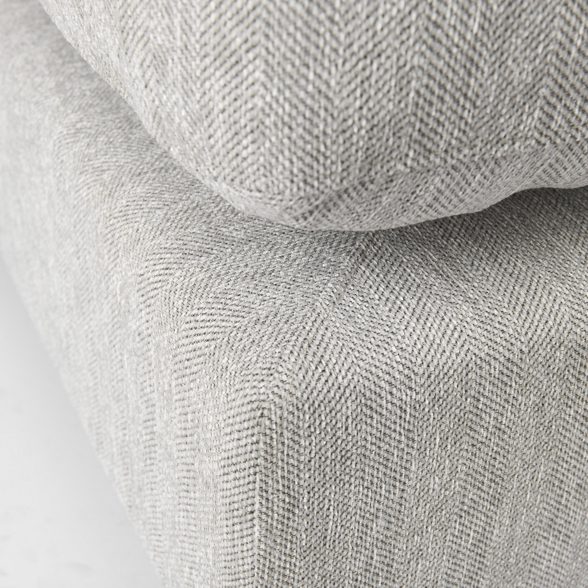 Valence  Light Gray 2/3 Ottoman Sectional Piece, Sectional Sofa by Mercana, 38.58" length x 25.98" width x 17.72" height View 8