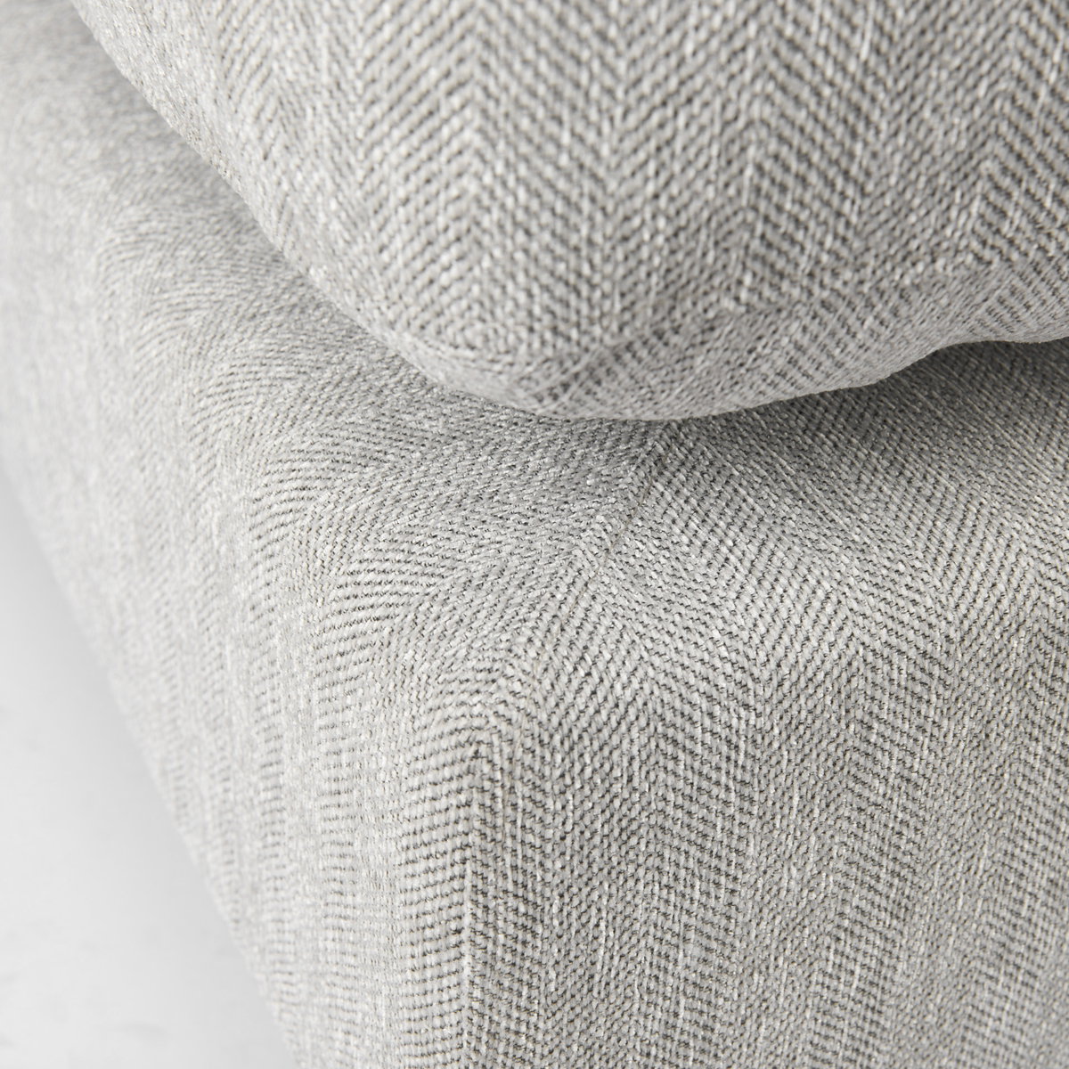 Valence  Light Gray 2/3 Ottoman Sectional Piece, Sectional Sofa by Mercana, 38.58" length x 25.98" width x 17.72" height View 8