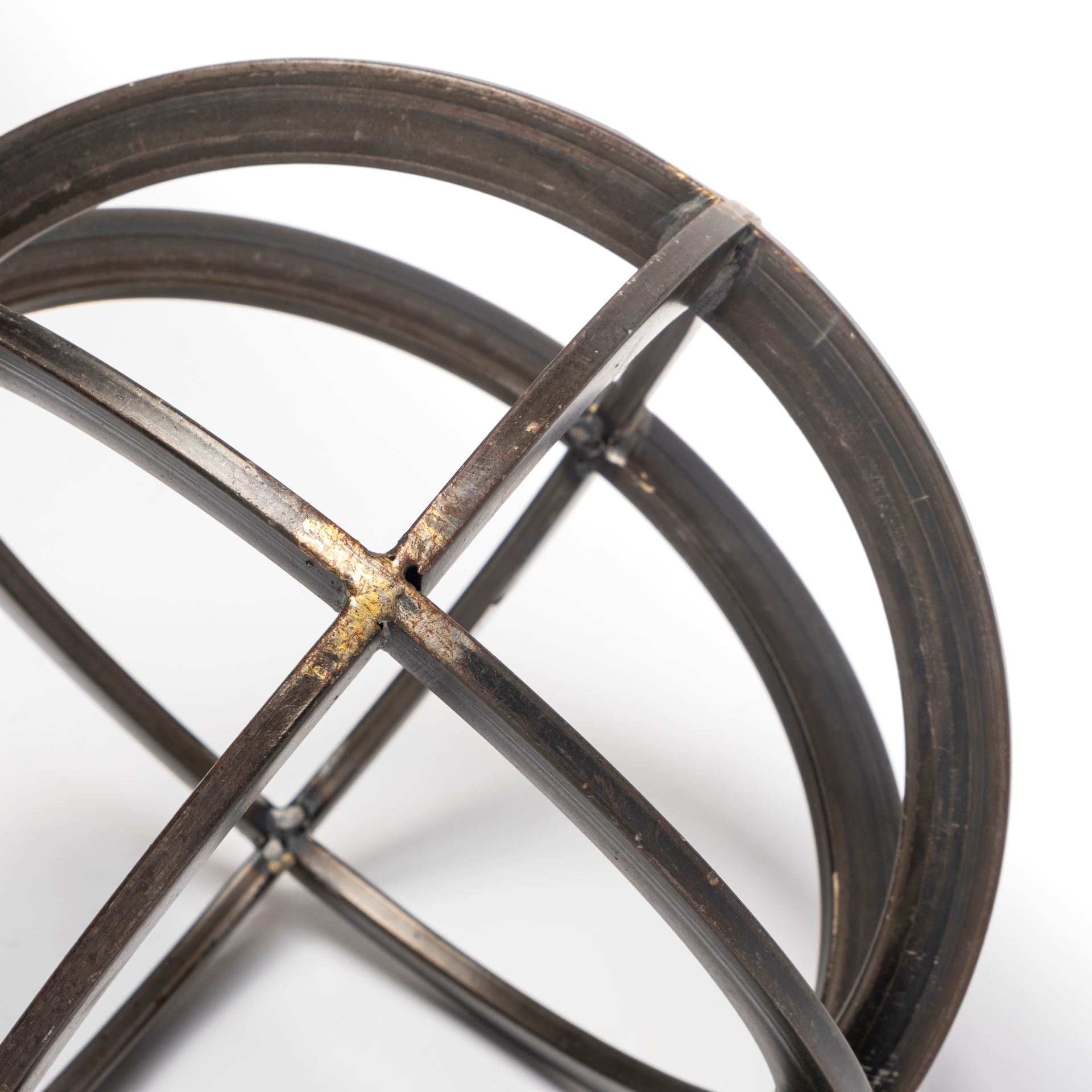 Galenna I (Small) 8L x 8W Black Metal Circular Decorative Orb, Decorative Object by Mercana, 7.87" length x 7.48" width x 7.87" height View 6