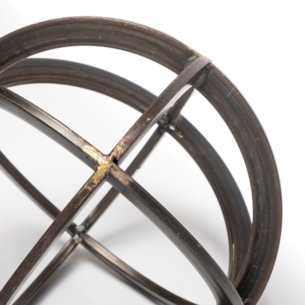 Galenna I (Small) 8L x 8W Black Metal Circular Decorative Orb, Decorative Object by Mercana, 7.87" length x 7.48" width x 7.87" height View 6