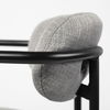 Parker Gray Fabric Seat Black Metal Counter Stool thumbnail 9