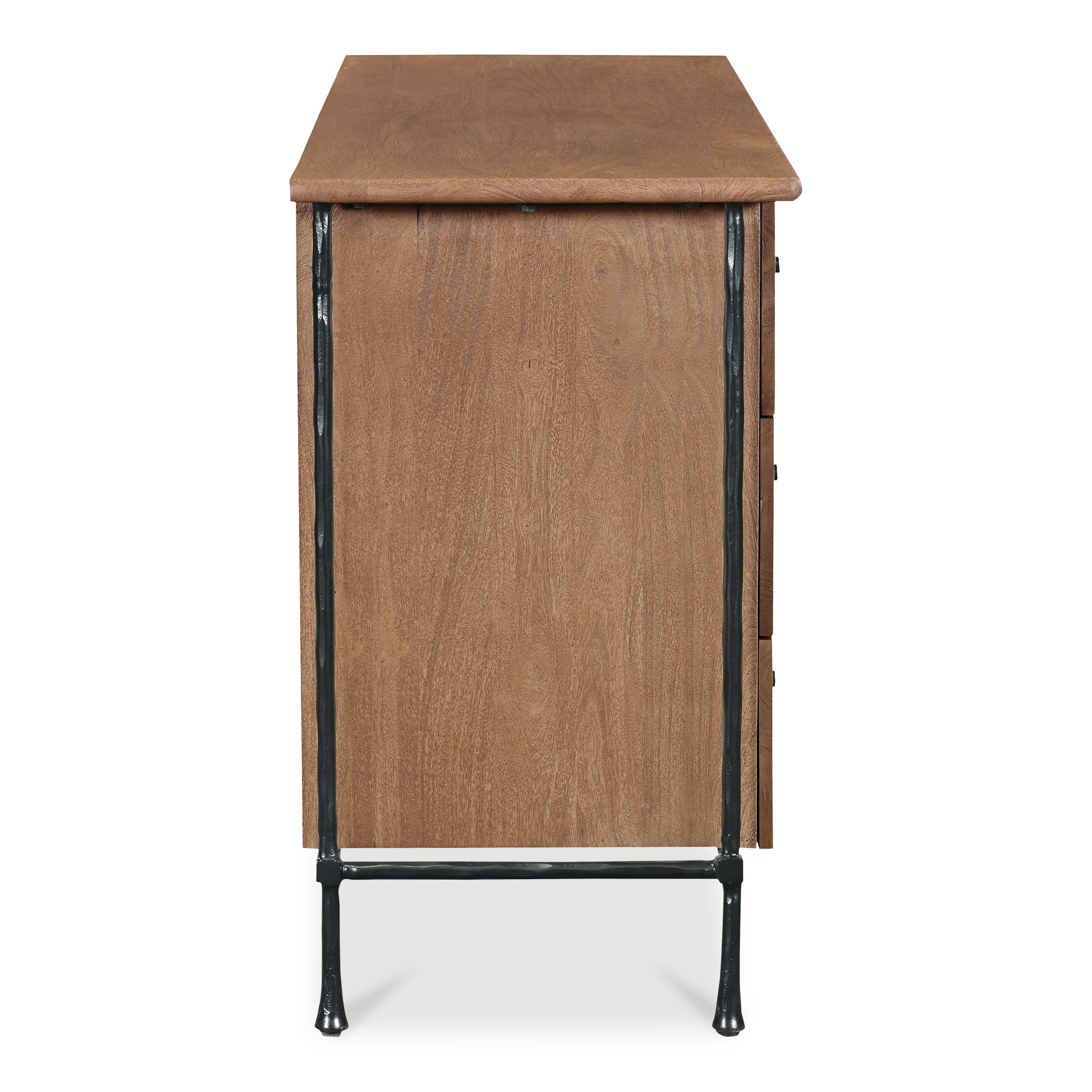 Rene 6 Drawer Dresser Brown, by Moe's Home, 60" width x 35" height x 20" depth View 3