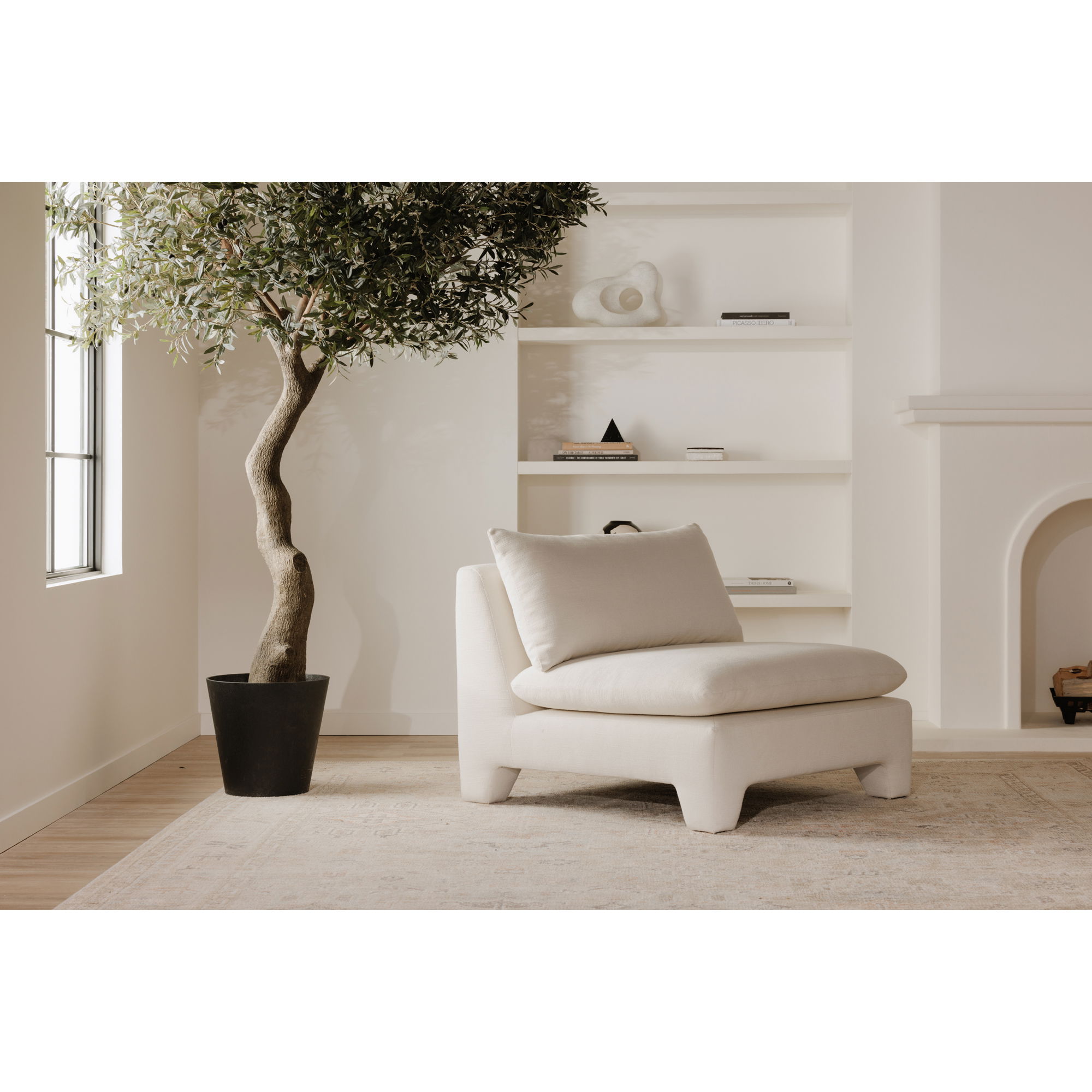 Estelle Lounge Chair Cream large image 