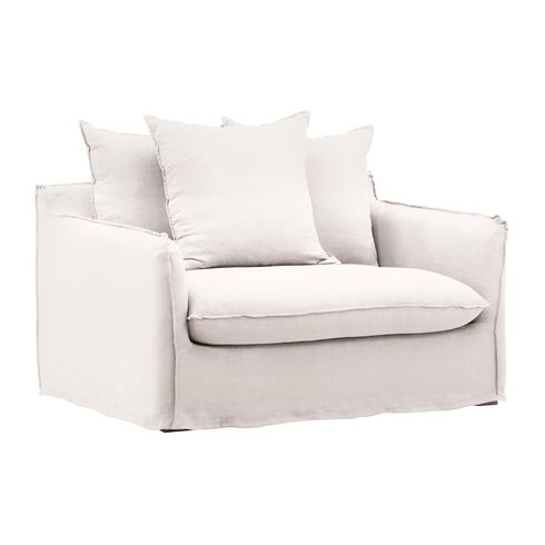 Vivian Sofa Chair Slipcover Natural