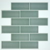 Sage Green Ceramic Sticktile, by York Wall, 10.8" length x 10.5" width x 0.02" depth thumbnail