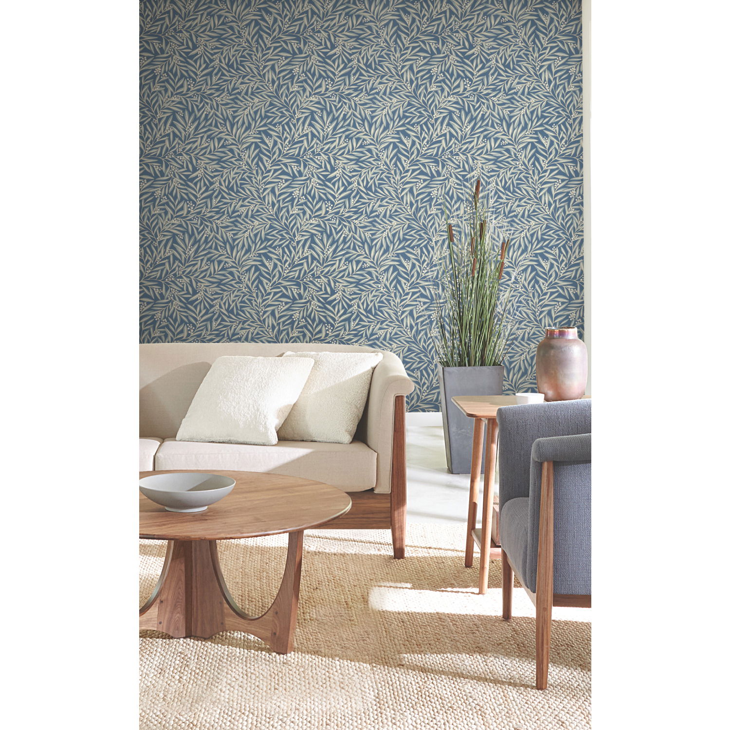 Rowan Dusty Blue Wallpaper large image 