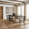 Rialto 84'L x 42'W Rectangular Trestle Dining Table | Black-Brown Wood & Light Brown Wood | Seats 8, by Mercana, 84" length x 42" width x 29.5" height thumbnail 2