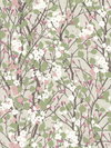 Willow Branch Green Peel & Stick Wallpaper, by York Wall, 18'10.8" length x 1'6" width x 0.02" depth thumbnail