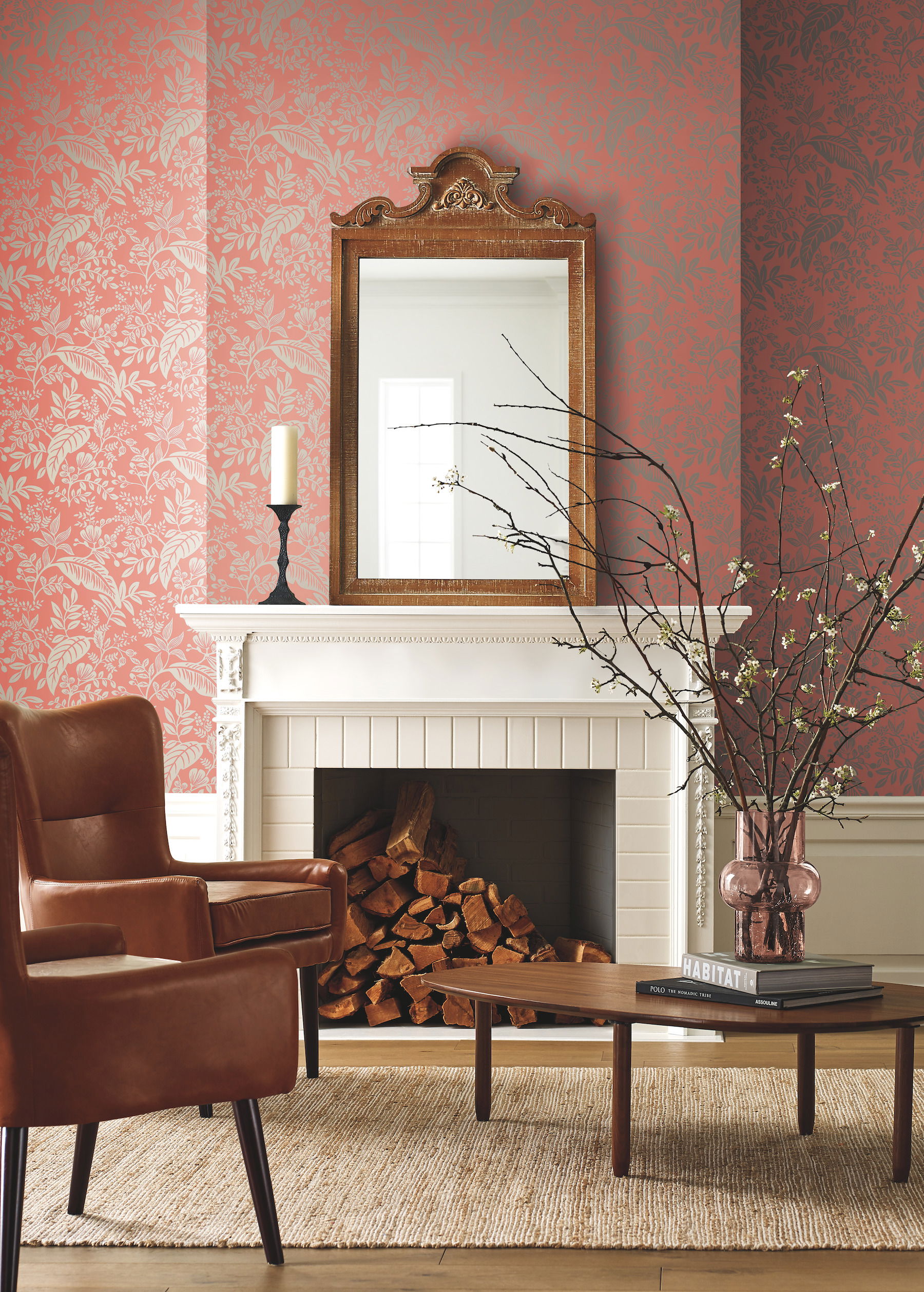Canopy Rose Wallpaper, by York Wall, 27' length x 2'3" width x 0.02" depth View 2