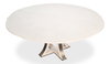 Tower Jupe Dining Table Med Working Wht, by Sarreid, 4'7" length x 4'7" width x 2'6" height thumbnail 3