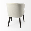 Niles Wingback Dining Side Chair | Cream Fabric with Dark Brown Wooden, Dining Chair by Mercana, 21.65" length x 25" width x 31.89" height thumbnail 10