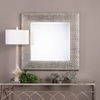 Cressida Distressed Silver Square Mirror, by Uttermost, 40" width x 40" height x 2" depth thumbnail 2
