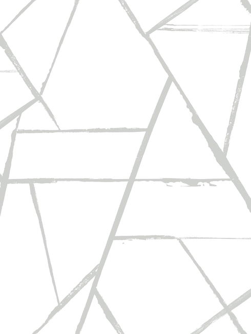 Intersect Silver Metallic Wallpaper