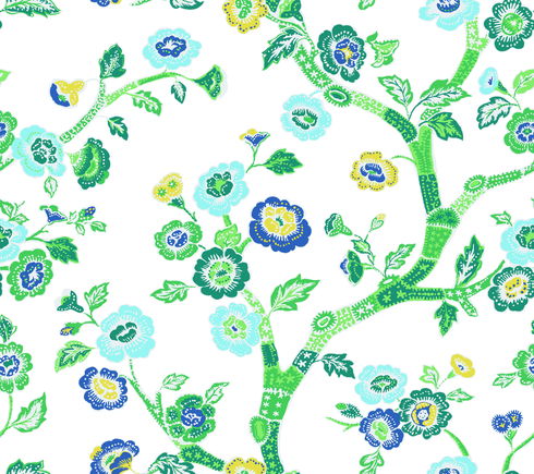 Temple Garden Bardados Green Peel & Stick Wallpaper