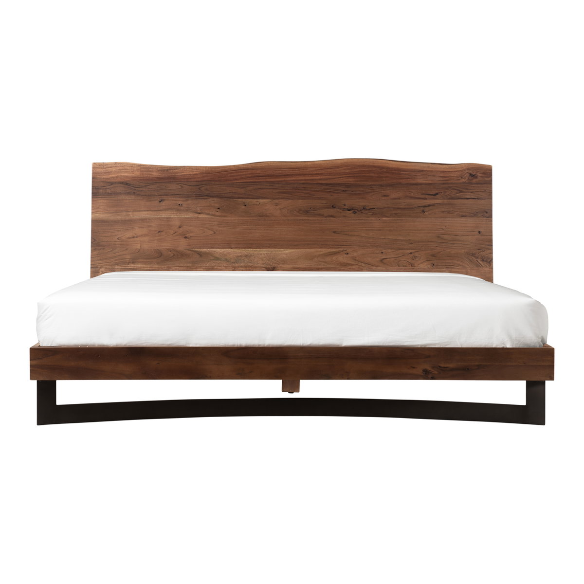 Bent King Size Bed Brown, by Moe's Home, 87" width x 42" height x 89" depth View 6