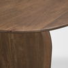 Isla Oval Dining Table with Dark Brown Wood Top & Arched Legs thumbnail 7