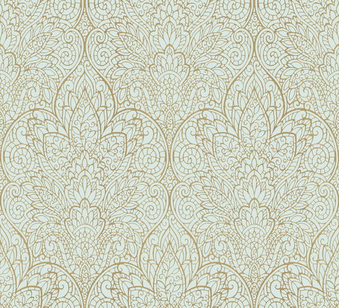 Paradise Blue Metallic Wallpaper