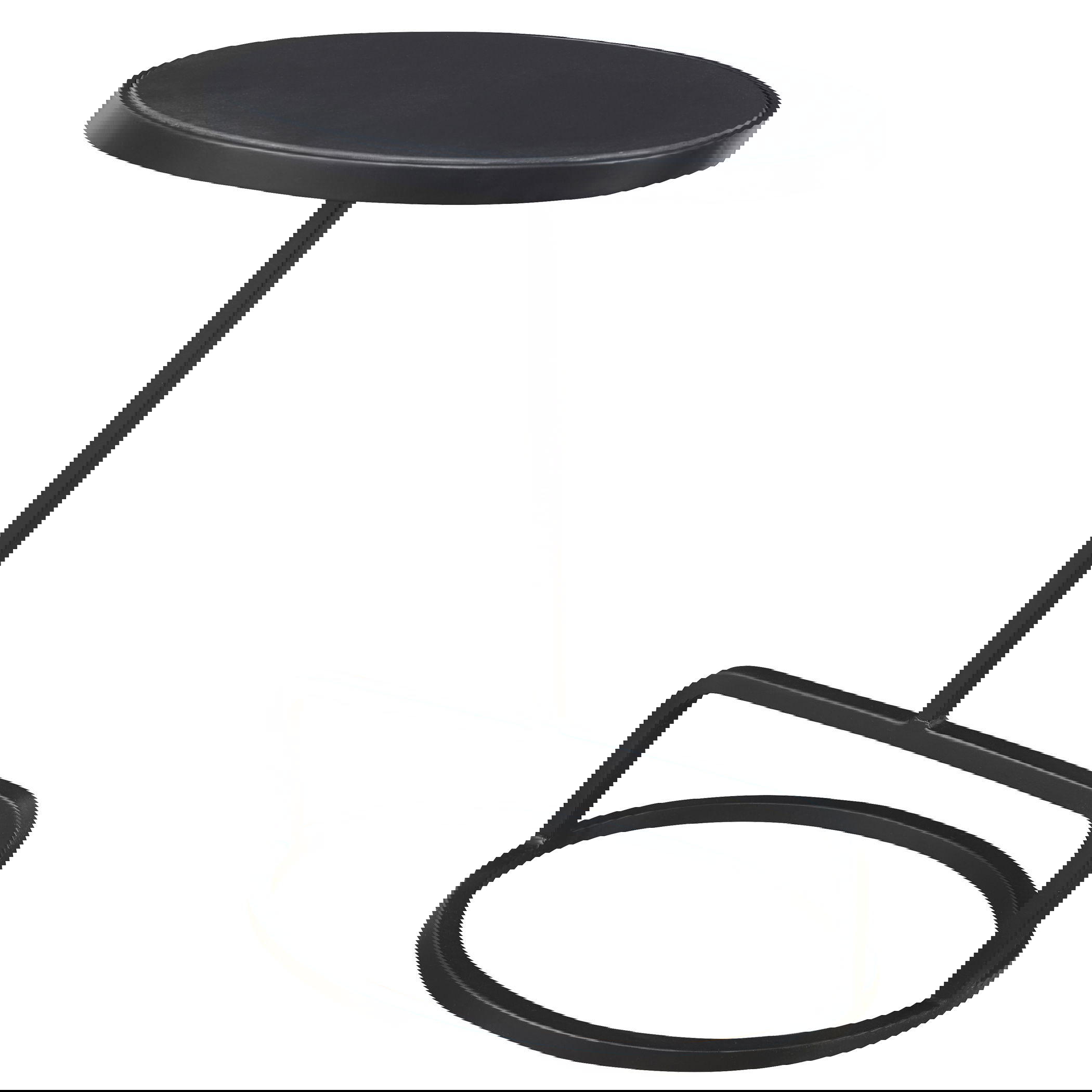 Jessenia Black Marble Accent Table, Furniture by Uttermost, 18" width x 23" height x 12" depth View 1