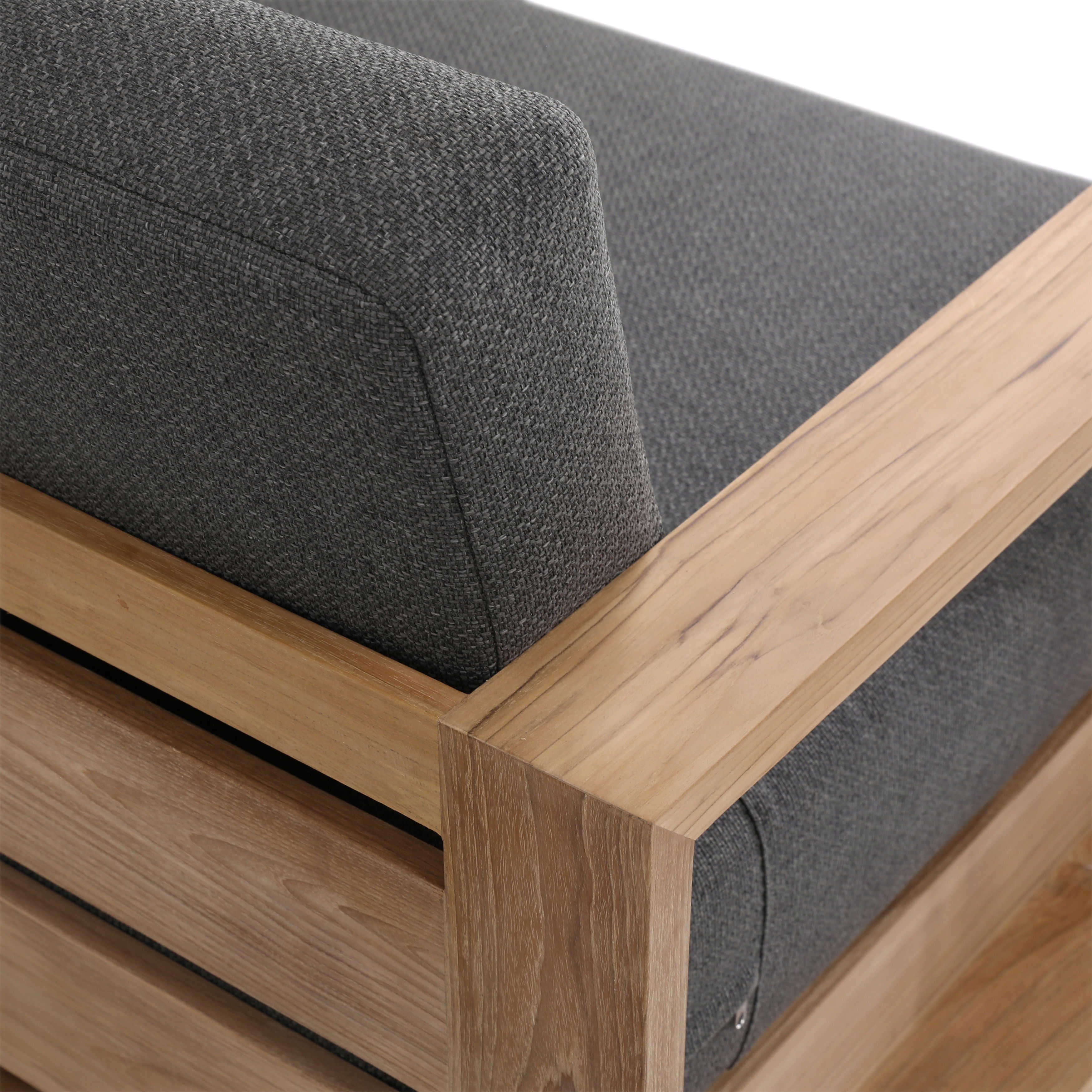 Darlene Outdoor Sofa Chair Charcoal, Accent Chair by Dovetail, 39.45" width x 32.5" height x 33.5" depth View 6