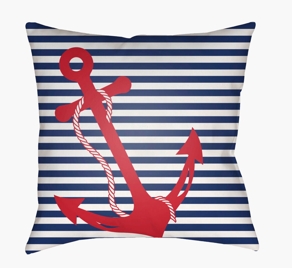 Anchor Accent Pillow, Decorative Pillow by Surya, 18" length x 18" width